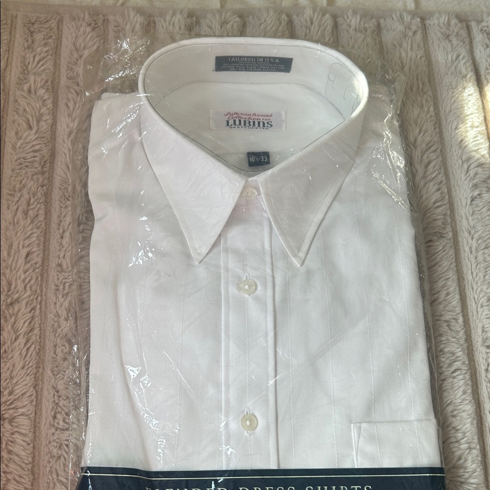 Lubiam Classic White Dress Shirt for Men